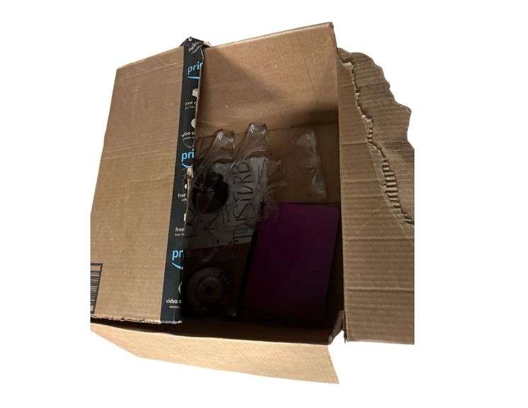 Box of Safety Glasses, Table, Dolly, Etc. image