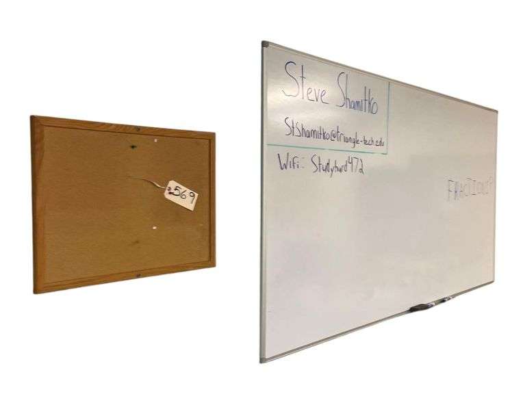 We Have an 18x14 Inch Peg Board and a 7x4 Foot White Erase Board image
