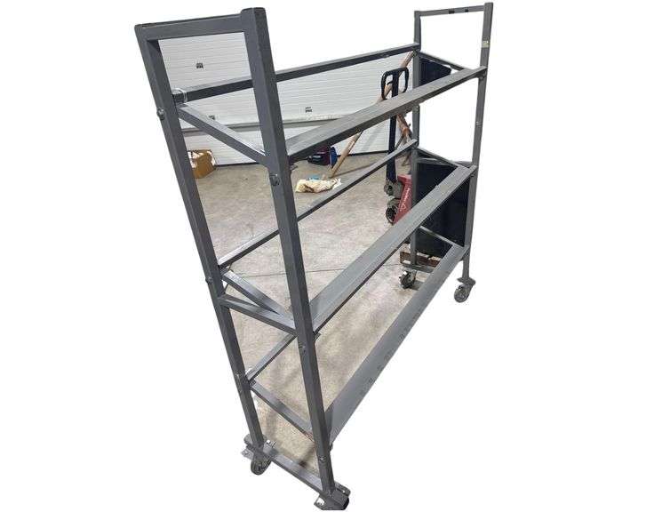 Rolling 3 Tier Shelf Unit - 68” Wide image