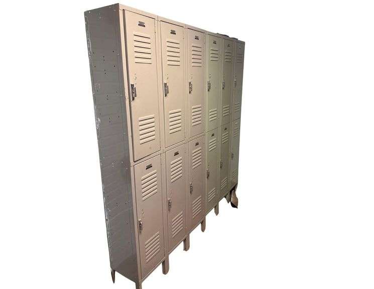 3 - Sets Of Steel Lockers- 3 ft. L. X 78in. H. X 12in. D. - 3 ft. L. X 78in. H. X 12in. D. - 10ft. L. X 78in. H. Xx12in. D. image