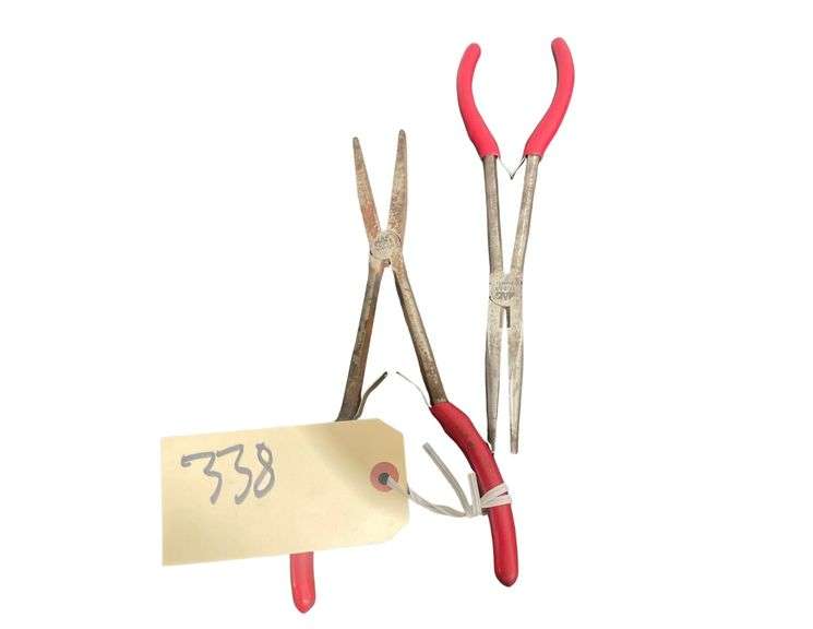 (2) Mac Tools Long-Reach Talon Grip Bent Pliers image