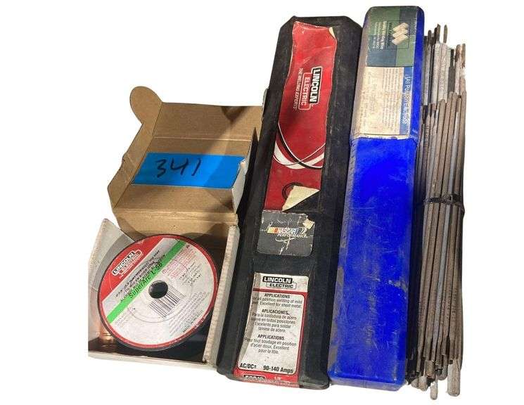Lincoln SuperArc L-56 Welding Wire w/ Caps, Lincoln Electric/Weldmark Welding Rods, Assorted image