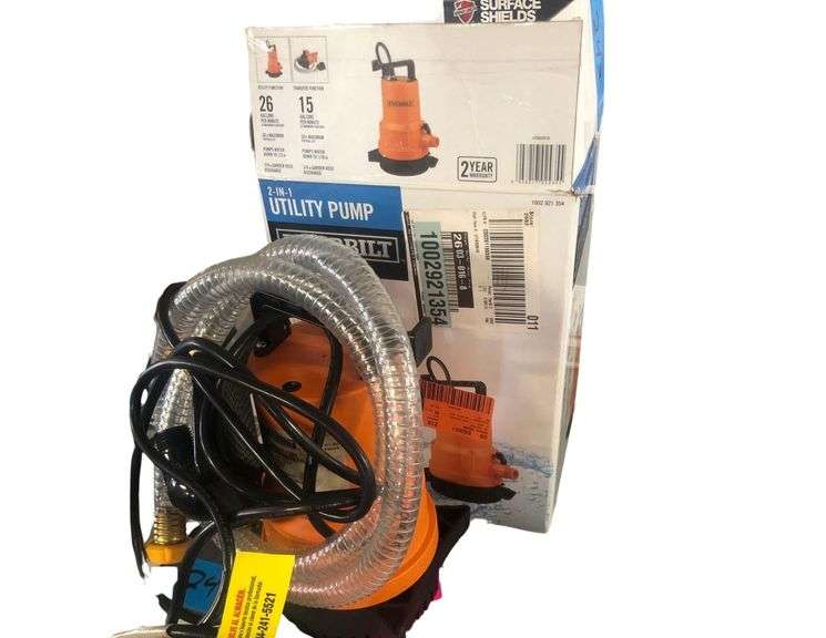 Everbilt Garden Hose Discharge 2 in 1 Utility Pump 1/4 Horsepower image