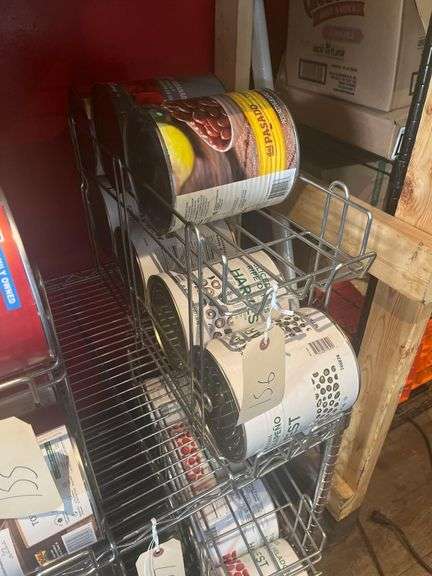 Canned Vegetables and Shelf Rack image