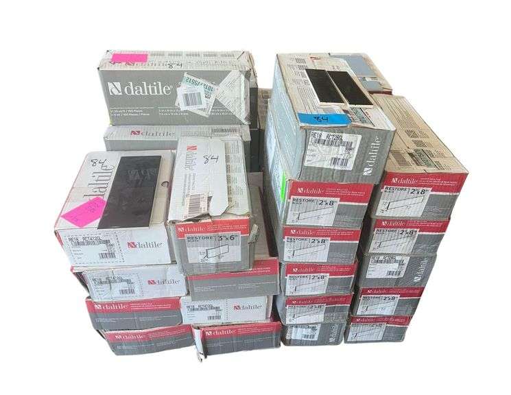 Pallet Of Datile Matte Black 4 X 12 - 3 X 6 - 2 X 8 Approximately 26 Cases image
