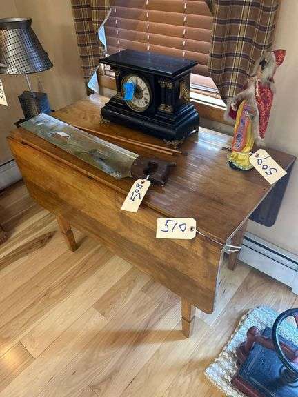 Wooden Drop Leaf Table - 20 in x 42 in x 30 in with 14 in Leaves image