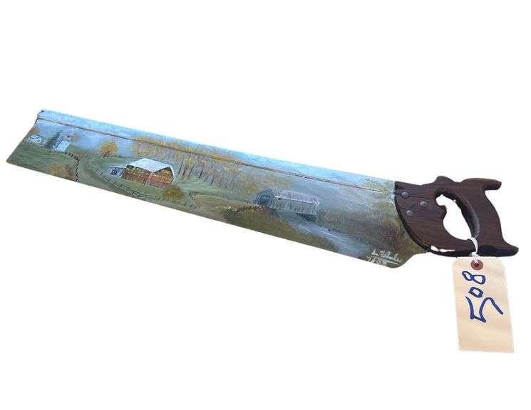 Painted Hand Saw - 28 in Blade image