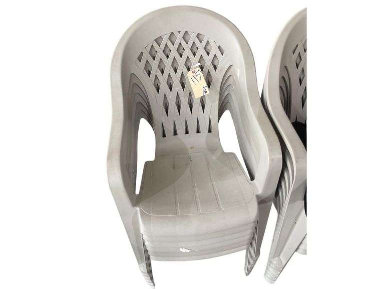 6 Plastic Porch Chairs image