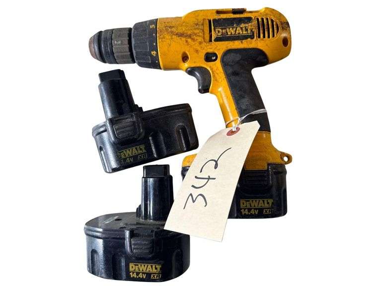 DeWalt 14.4v Drill w/ 3 Batteries image
