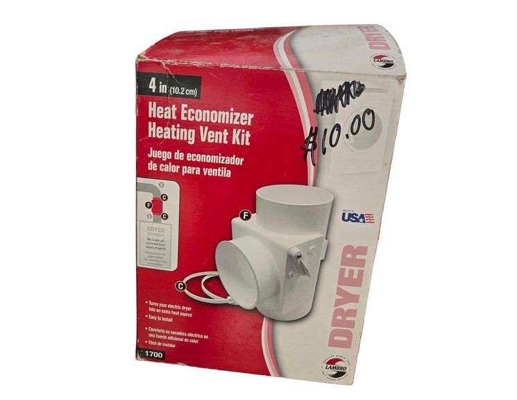 Lambro Hest Economizer Heating Vent Kit, Titefit Adjustable Aluminum Duct 2 in. x 6 in. Adjusts from 18 in. to 30 in. image