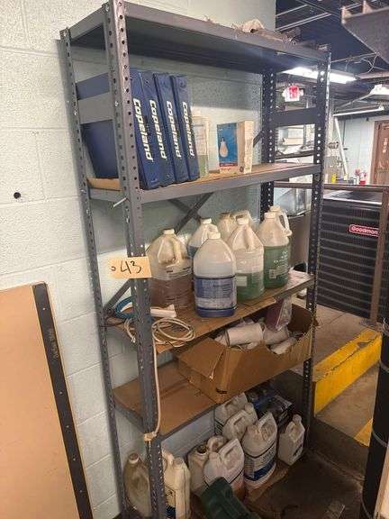 Rack And Contents including Refrigeration Product and Ice Machine Cleaner image