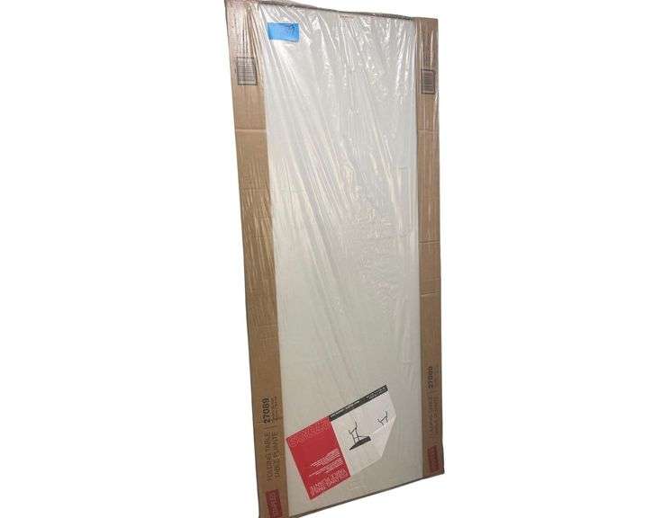 2 White Plastic Folding Tables 72x30x29Inches 1 is New in Box image