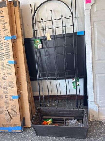 4 New Trellis and New Elevated Garden Planter image