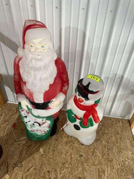 Vintage Christmas Blow Mold Lights - 4Ft. H. & 30in. H. image