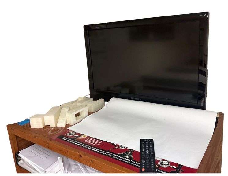 4 ft Wood Shelf, Various Paper, TV 31inx20in, Etc. image
