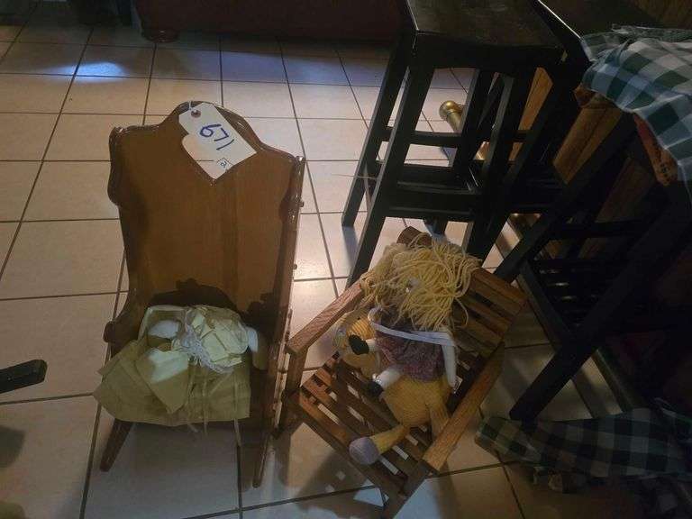 2 Doll Rocking Chairs image
