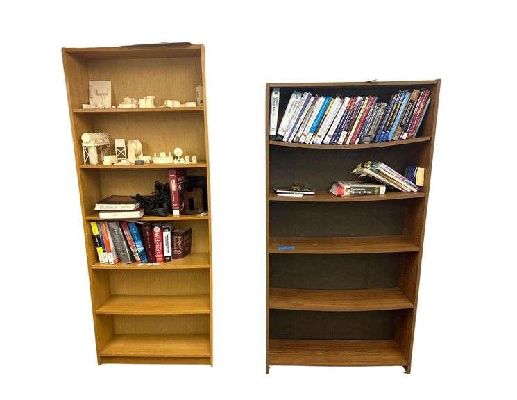 2 - Wooden Shelves Contents Included- Books - 3D Printed Items image
