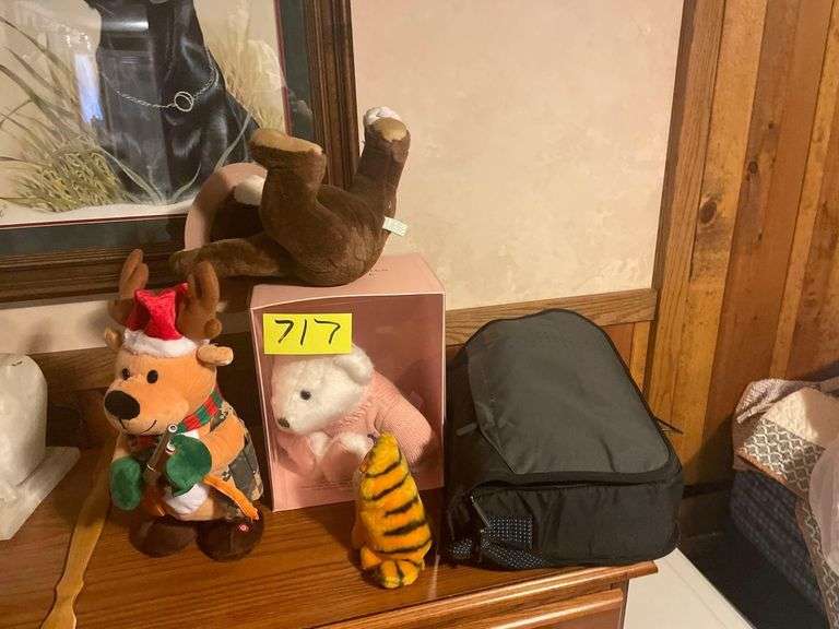 2 Bears a Ralph Lauren Romance and a Smokey the Bear, Dancing Reindeer and a Cpap Machine image