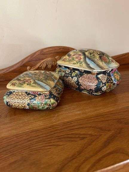 Royal Satsuma Containers - 4.5 in x 4.5 in x 2.5 in and 7 in x 4 in x 5.5 in image