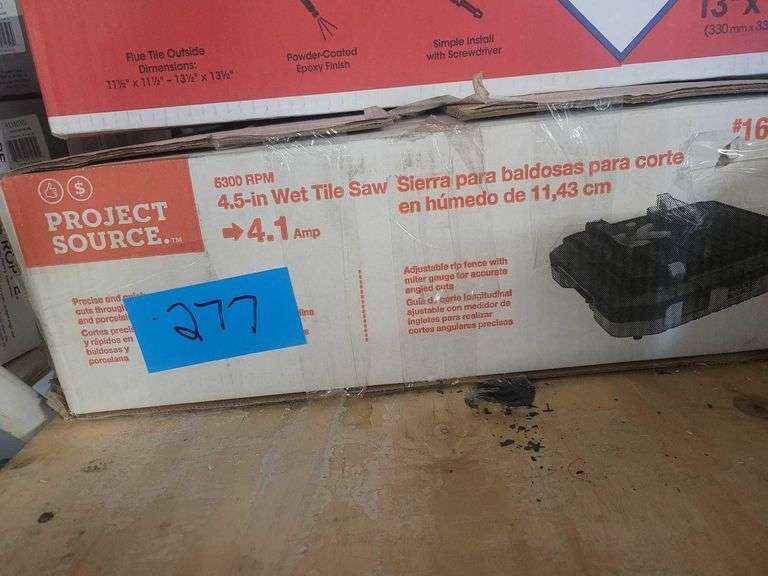 4.5in Wet Tile Saw image