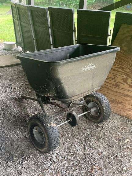 Ground Work Seed Spreader for Lawn Tractor Bin is 34x22x22 Inches image