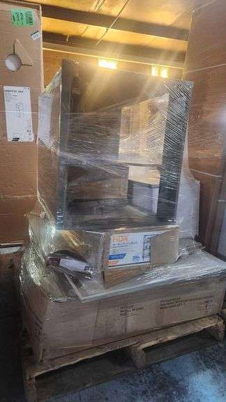 Pallet of Various Shelving Units - Returns in Boxes image