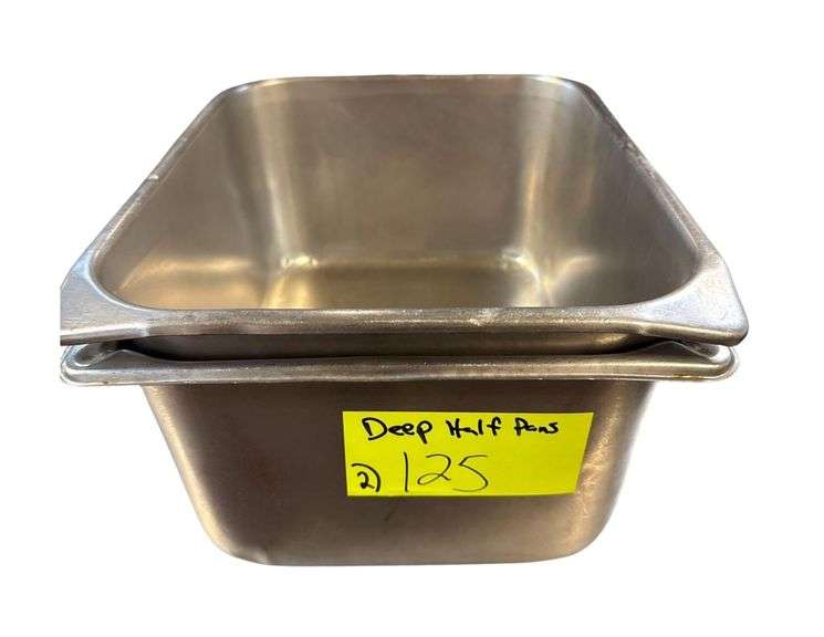 2 Stainless Deep Well Half Size Pans image