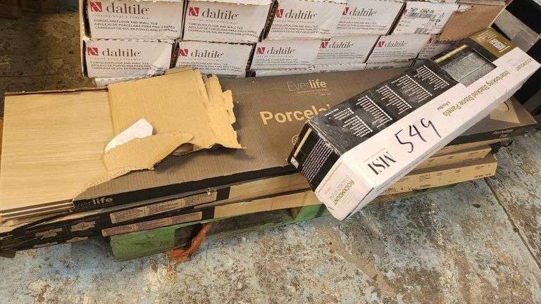 2 Boxes of Interlocking Stacked Stone Panels - 4 Boxes of Everl I fe Porcelain Tile image
