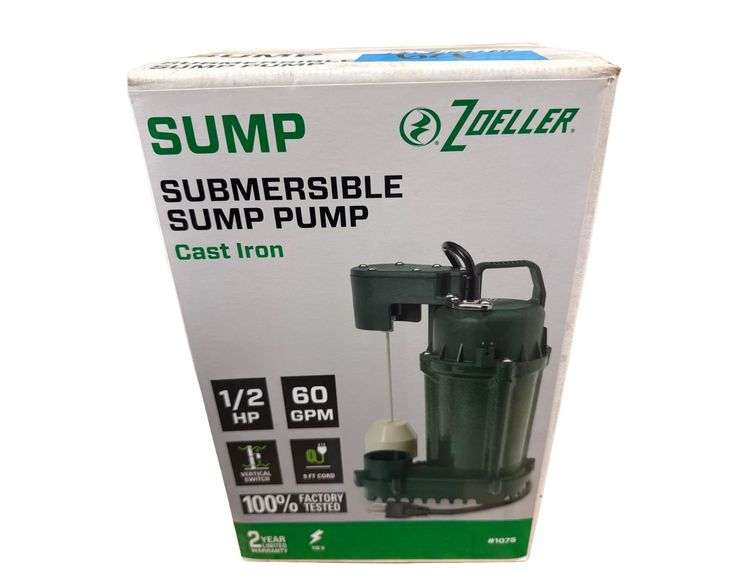 Zoeller 1/2 HP Sump Pump New In Box image