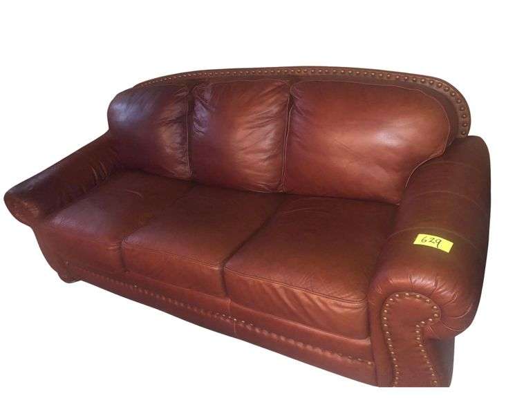 Lane Leather Couch - Sleeper Sofa image