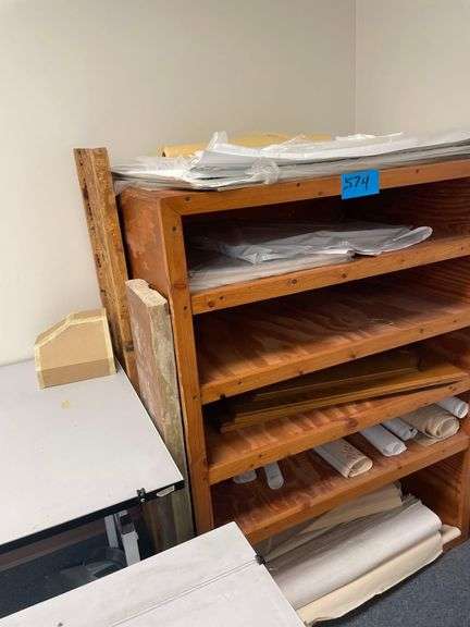 A wooden Storage Cabinet for Blue Prints and Such image