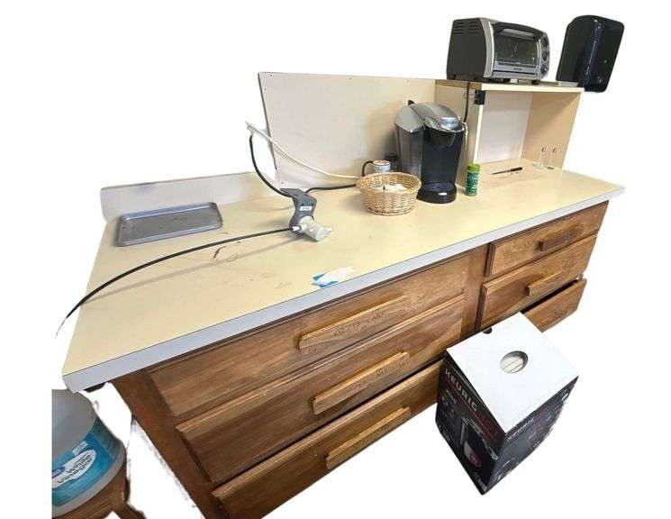 Keurig K145 Coffee Maker, Black and Decker Toast-R-Oven, Contents of Drawers, Drawers NOT Included image
