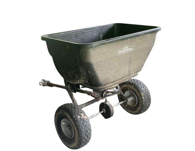 Ground Work Seed Spreader for Lawn Tractor Bin is 34x22x22 Inches image