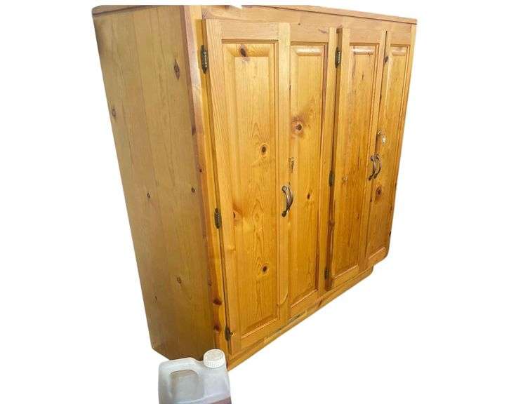 Wooden 6 Drawer Cabinet 55x20x53 Inches Locking image