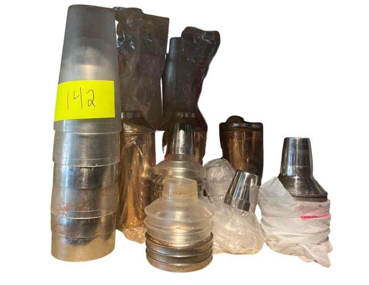 Lot of Cups, Drink Shakers, and Drink Strainers image