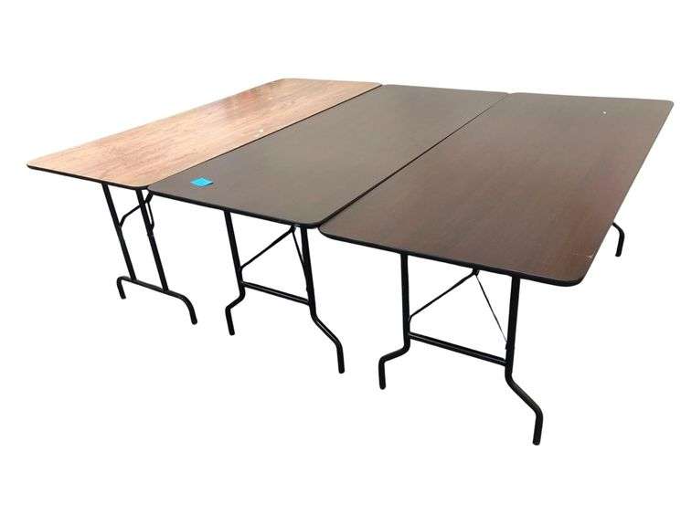 3 6ft Foldable Wooden Tables image