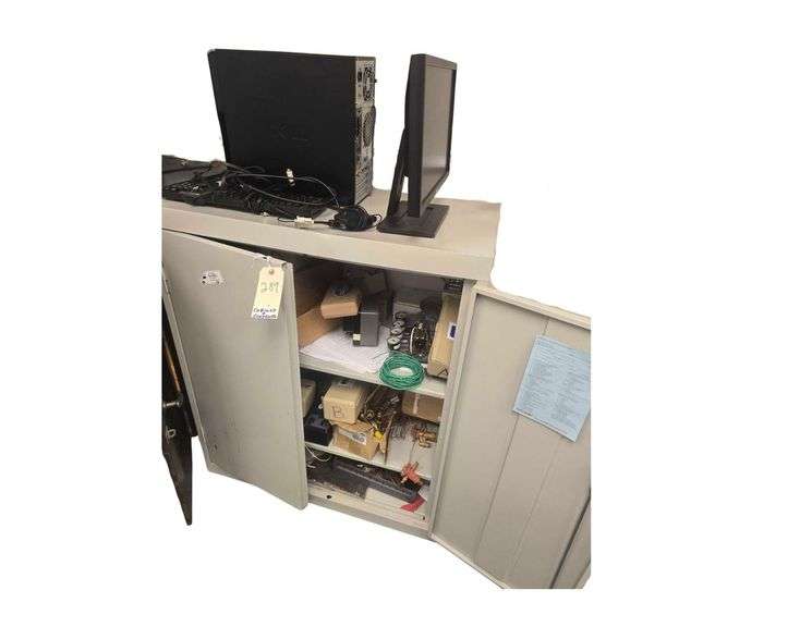 36in Cabinet with Various Electrical Hardware and Computer image