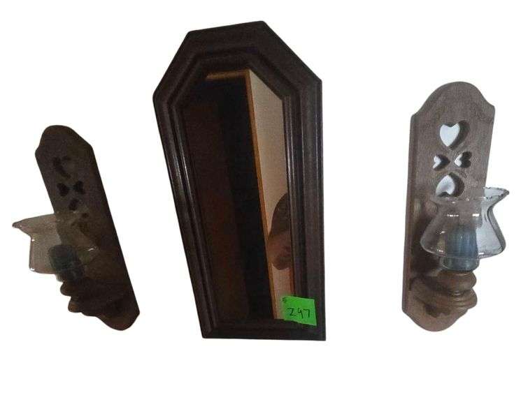Vintage Mirror 20in - Candles- Pictures image