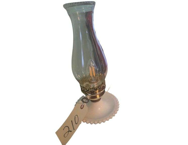 Vintage Milk Glass Electric Lamp image