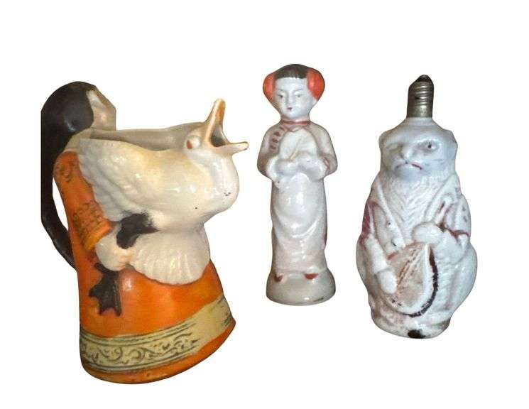 Asian Porcelain Figurine and Vater Pitcher image
