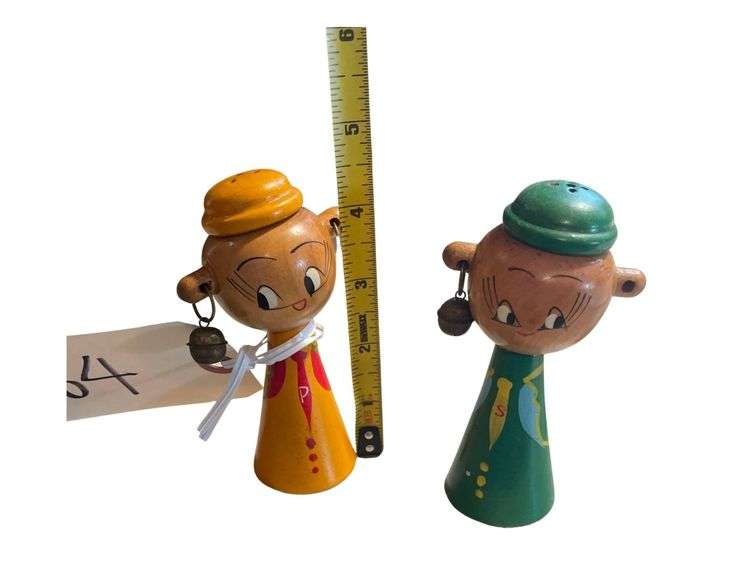 Vintage Wooden Salt and Pepper Set image