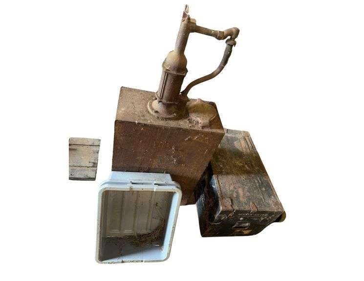 Vintage Water Dispenser With Hand Pump 52 in. H. X 20 in. W. X 11in. D. image