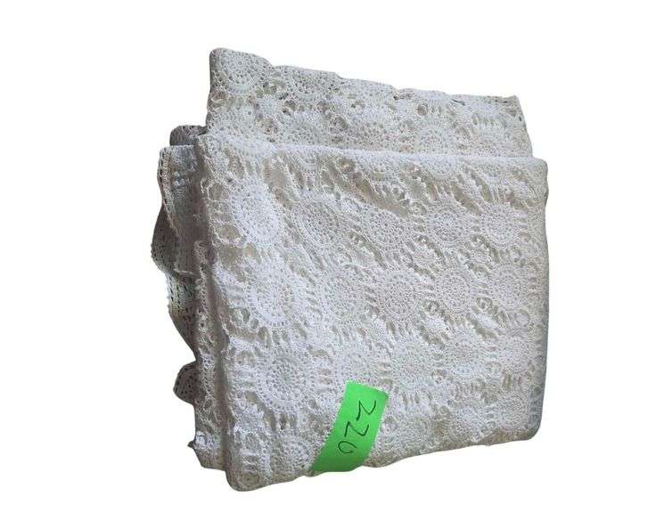Hand Crocheted Table Cloth - tatted image