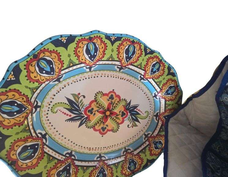 Vintage Sifter and Ornate Serving Dishes From Italy image