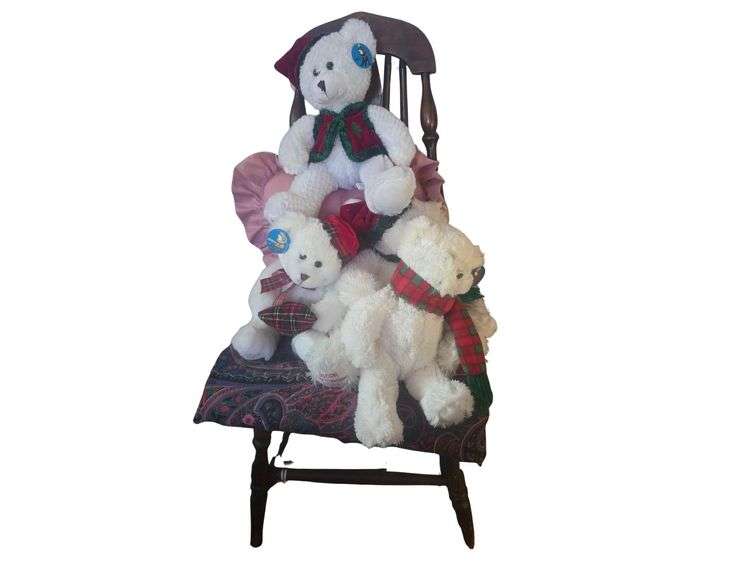 Chair With White Stuffed Bears image