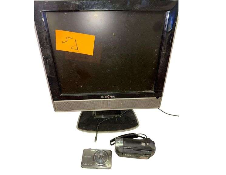 Insignia 16 in. Monitor- Sony Cybershot Camera- Sony Handycam image