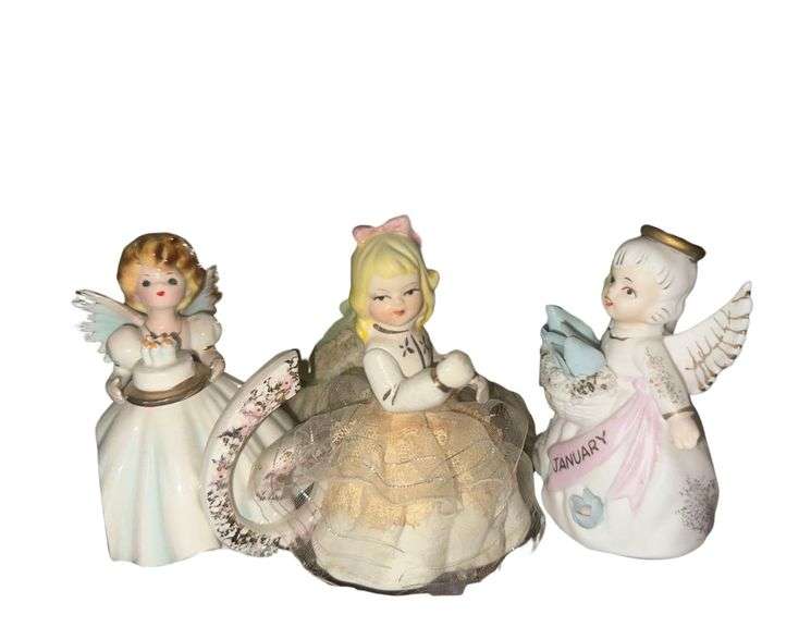 Porcelain & Ceramic Angels & Figurines - Tallest 6" image