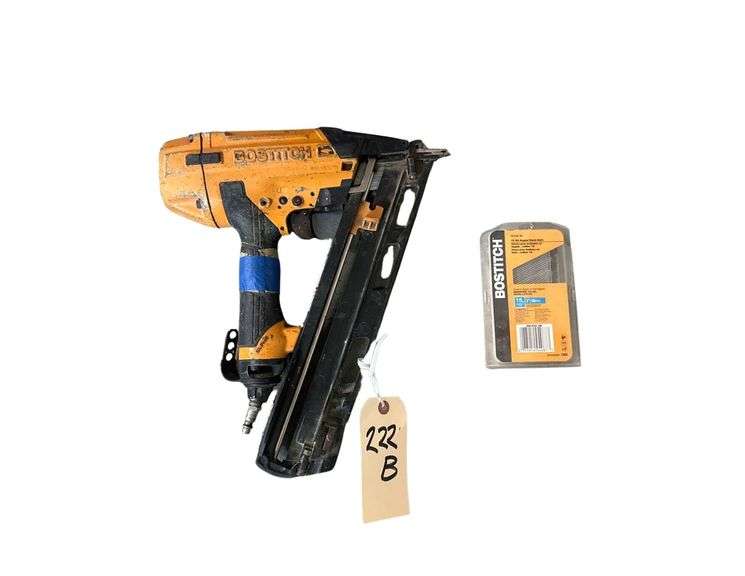 Bostich Air Nail Gun Blue With Nails image