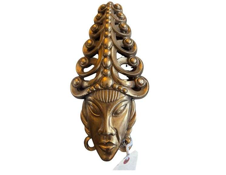 Pair of Asian Mask Wall Hangings image