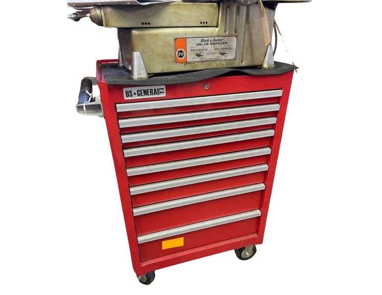 US General Tool Chest - On Wheels - 8 Drawers - Tools Included *See Pics* - 27in x 18in x 40in image